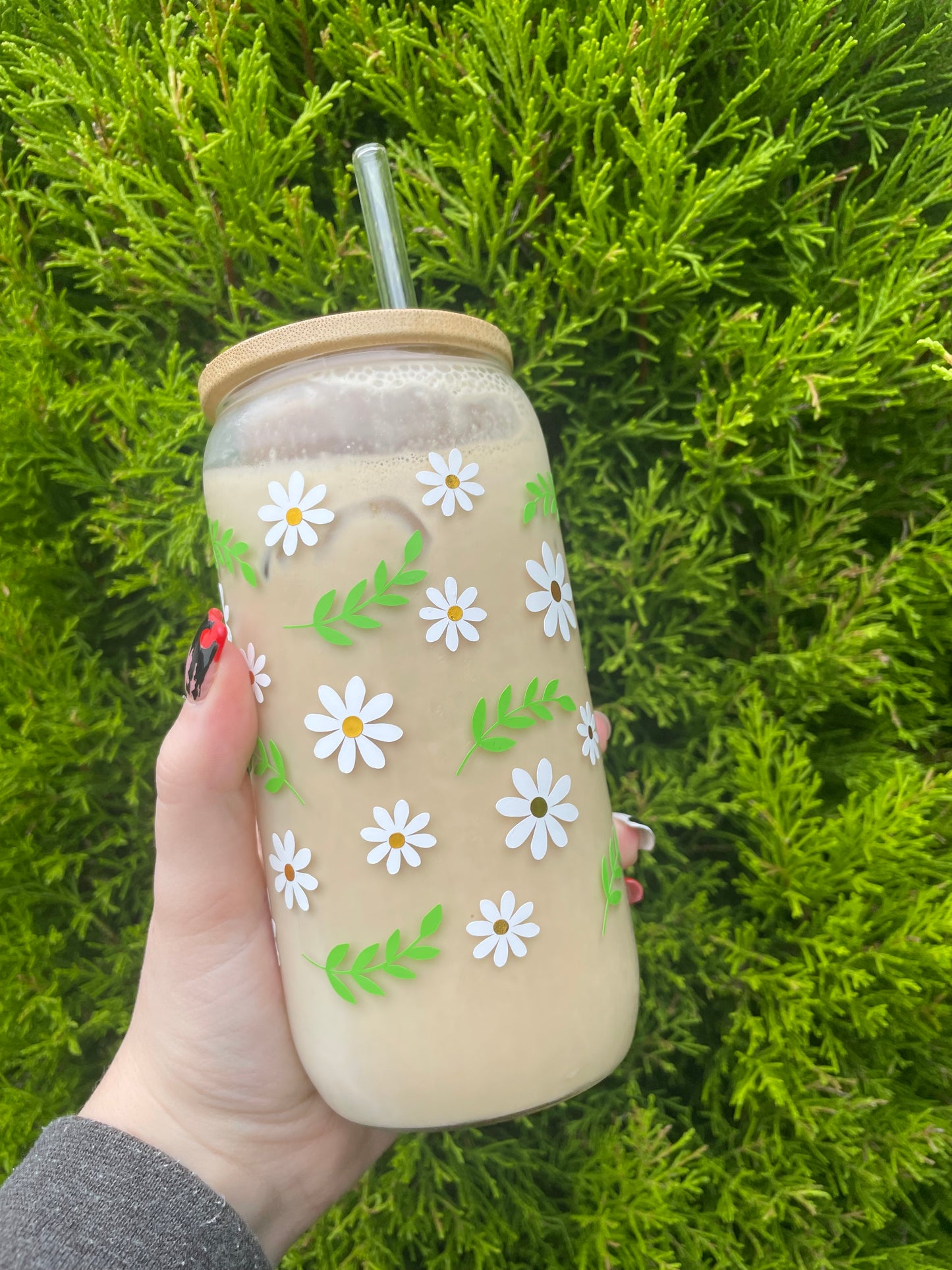 Flower glass cup/tumbler