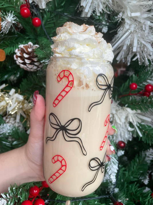 Christmas bow tumbler