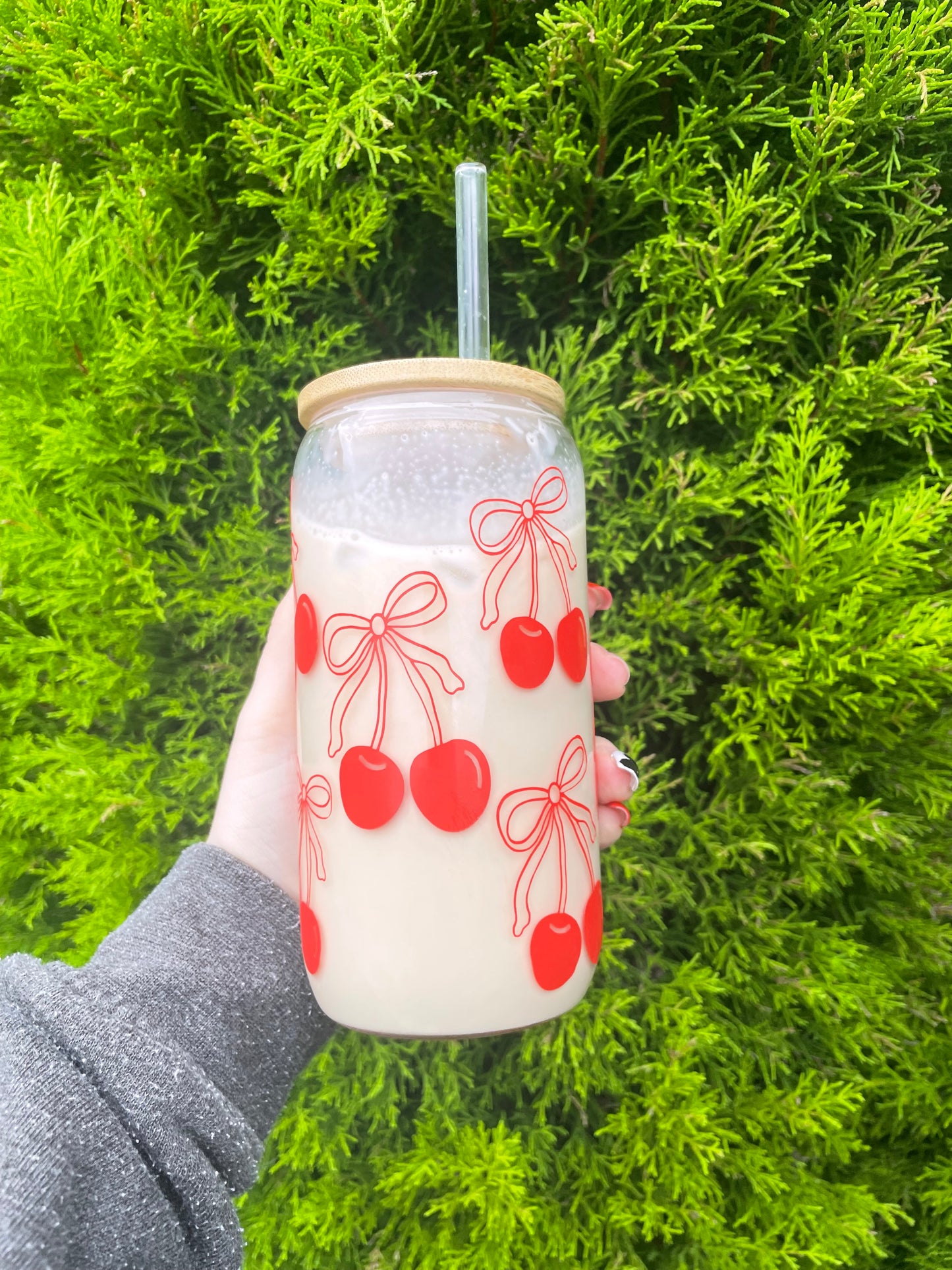 Cute bow cherry cup/tumbler