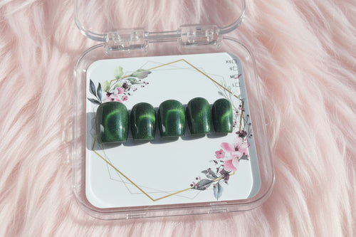 Square green cats eye