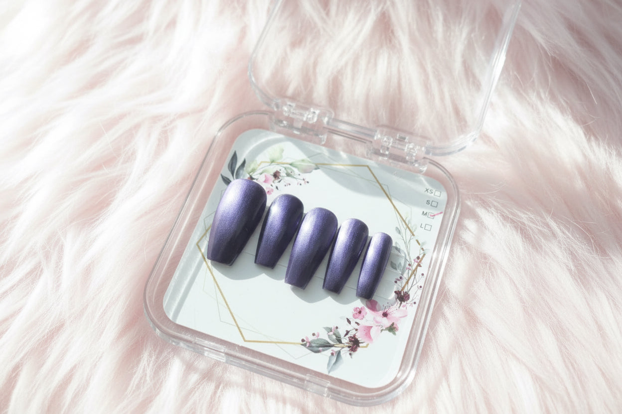 Long coffin purple cats eye
