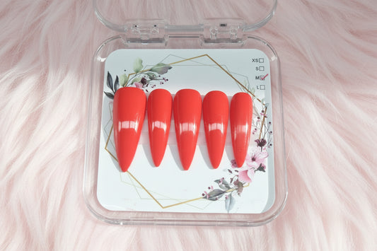 Long red stilettos