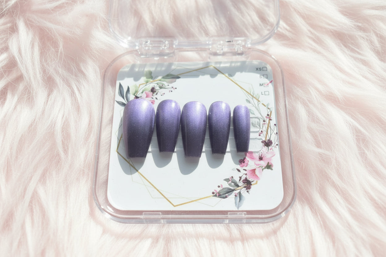Long coffin purple cats eye
