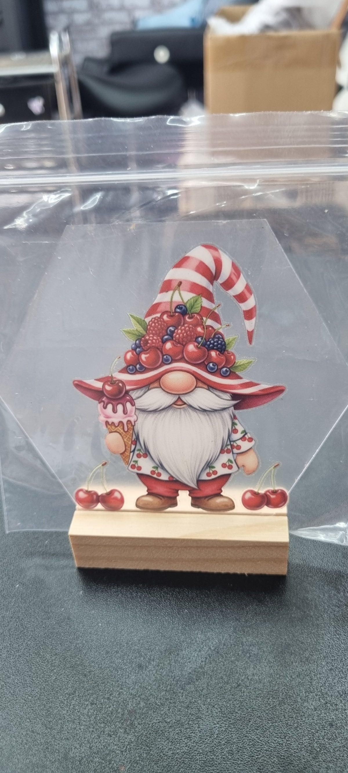 🍓🍋 Fruity Gnome Acrylic Coasters