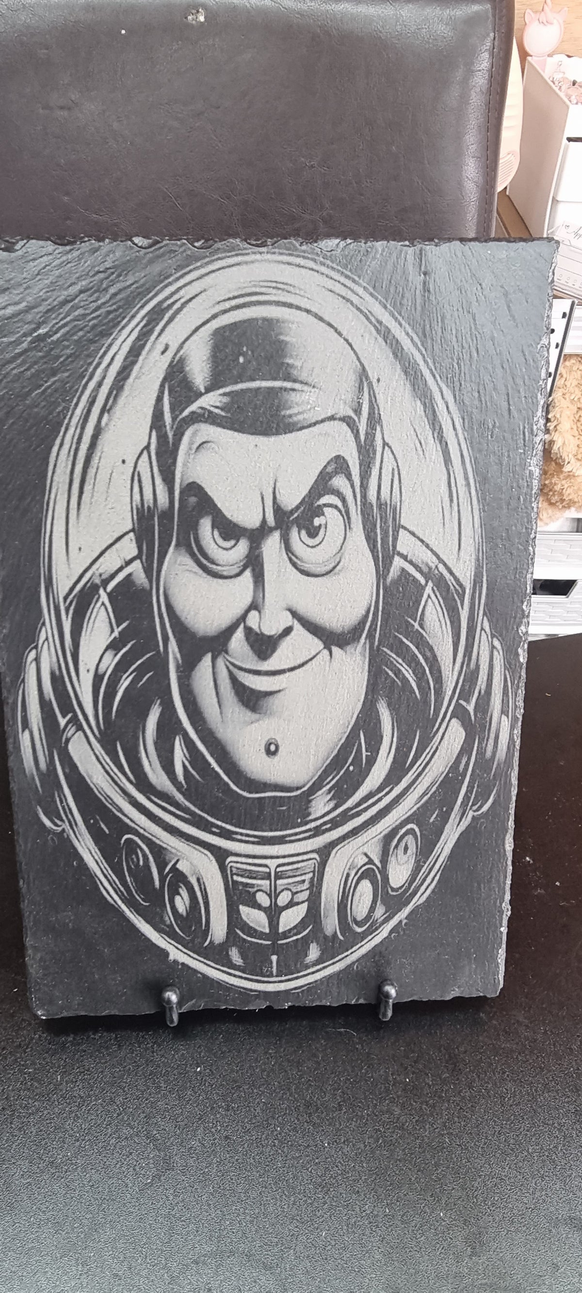 Space Ranger Inspired Engraved Slate Plaque