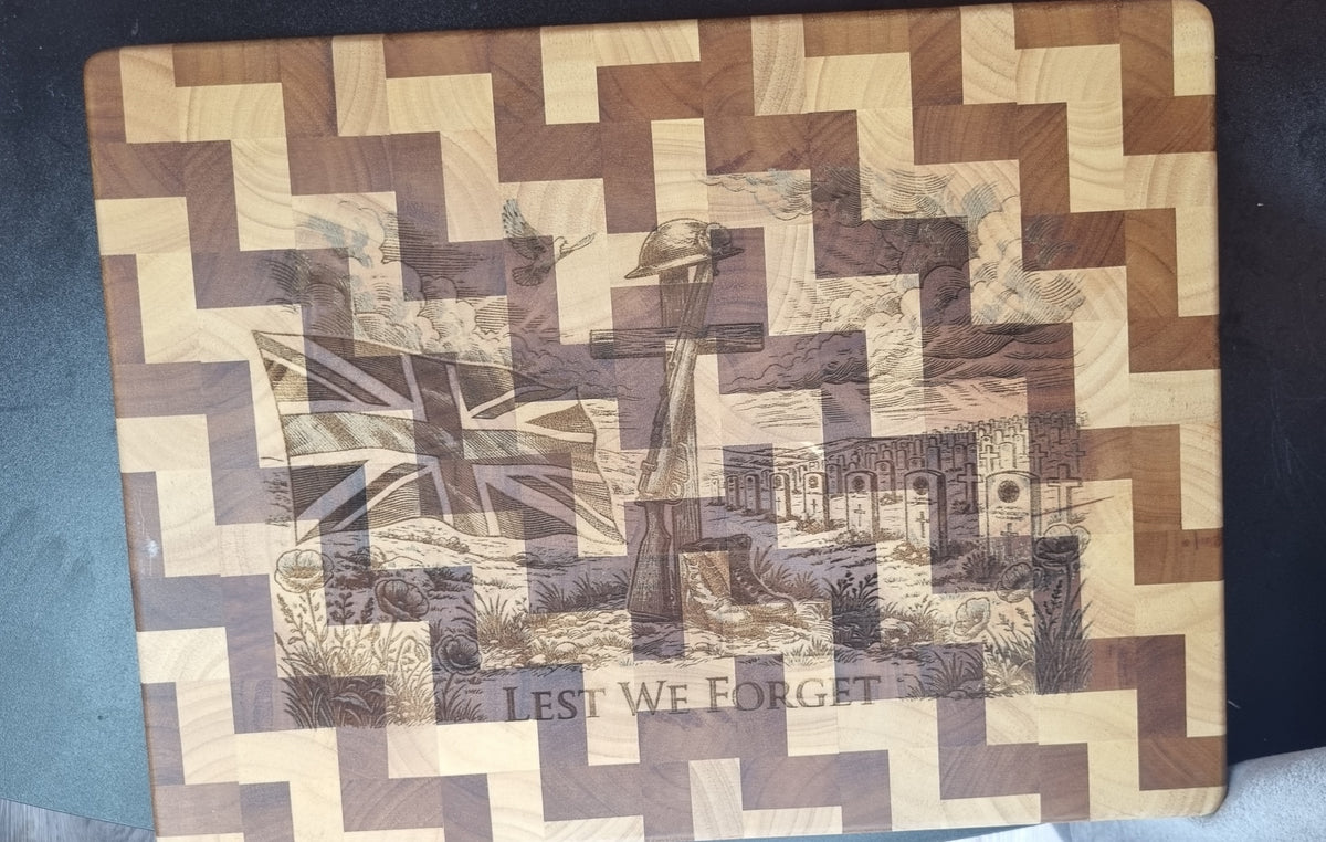 Lest We Forget – Remembrance Wooden Display Board
