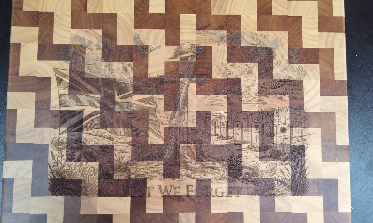 Lest We Forget – Remembrance Wooden Display Board