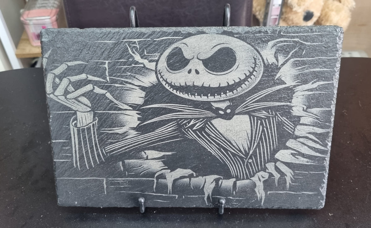 Pumpkin King Inspired Engraved Slate Plaque