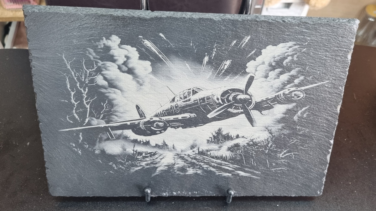 ✈️ Vintage Aircraft Engraved Slate